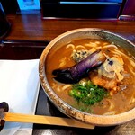 はるりん - 茄子ととり天のカレーうどん