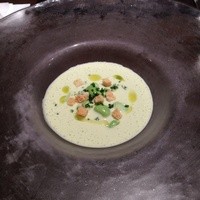 ルカンケ - 枝豆の冷製ポタージュとフラン