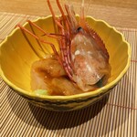 祇園 にし - お造り：牡丹海老と羅臼のウニ