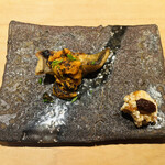 鮨 一二郎 - アブラメと雲丹の醤油焼き