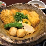 Ishin Denshin - カツ味噌定食　チキンカツ