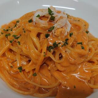 Our signature snow crab fresh pasta with tomato cream sauce