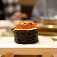個室焼肉 富士門 恵比寿 - ●富士巻き
                    トッピング：雲丹、いくら