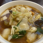 飲茶居酒屋 大福源 - 五目そばセット/750
サラダ、搾菜、杏仁豆腐