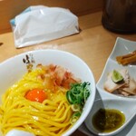 Raxamenhayashida - 日本一の冷やし釜玉麺〜牡蠣トリュフペースト添え〜 900円