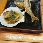 鮨ぎん泉 - 鮎塩焼きホタテ焼き