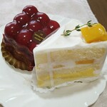 ラ ファブリック デュ スリール - 宮城マンゴーのショートケーキ、ビジュー