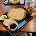 味玄 - 粗挽き蕎麦、小ちび天丼