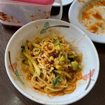 中国料理 九龍居 - 冷やし坦々麺にコブクロと胡瓜たたきを加えて