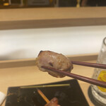 skewer - おび ¥440-(税込)
            ※鳥モモ肉の中心部分、もちもちしてコレまた美味！