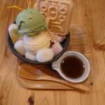 北斎茶房 - 茶房特製あんみつ