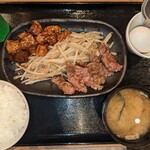 Teppanyaki Tenjin Horumon - 中落ちカルビ＆ミックスホルモン定食
