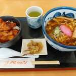 ペリカン - ミニタレから丼セット(醤油ラーメン)