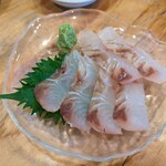 さしみや五坪 - ヒラメの刺し身