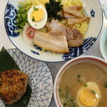 Hamayaki Kaisen Izakaya Daishousuisan - 特製つけ麺＆焼きにぎりめし