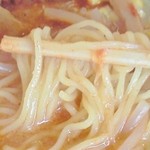 みつや - 味噌ラーメン麺拡大(細麺)