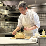 シャントレル - ➓ロゼール産仔羊の牧草焼き、トウモロコシのバターライス。