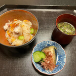 京都三条 箔 - 京都味噌仕立ての止椀、香の物、