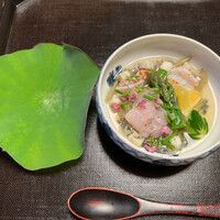 京都三条 箔 - 淡路島の釣り鱧と蓴菜