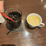 パームカフェ - アイスコーヒーとランチスープ