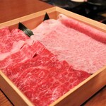 kitashinchishabushabusukiyakikiraku - 【肉割烹コース】極上の空間プラス至高のしゃぶしゃぶ、イコール最高の幸せ時間♪