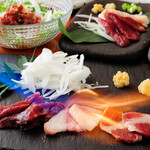 Grilled horse sashimi