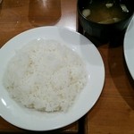 Bon CAFE - チキンカツ定食 ご飯、味噌汁