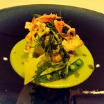 リストランテ ラ ソリア - オゴダイのインパデッラ えんどう豆のソース（2023.5）
