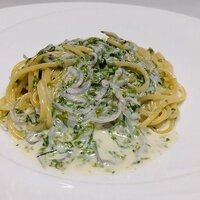 リストランテ ラ ソリア - 二宮のしらすと青のり 柚子胡椒のスパゲッティ（2023.5）
