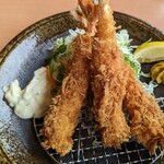かつグルメ - エビフライ定食