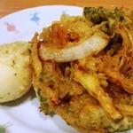 純手打ち讃岐うどん五郎 - 玉子天＆かき揚げ