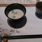 Kikkouya - ・葉月の京三味御膳【平安】冷製豆乳スープ　オクラ