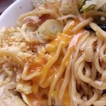 卵黄を潰し・・・