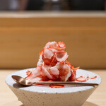 Makiyaki Kakehashi - June 2023 – Jersey Milk Ice Cream from Konzu Farm, flavored with firewood, paired with strawberries in 3 different ways