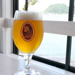 EZO SEAFOODS SUMMER - ベアードビール生（￥850）。このロケーションで味わう地元のビール、最高です♪