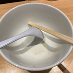 蛤麺しちり - 蛤麺しちり(スープ完飲)