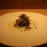 RISTORANTE IL NODO - 春キャベツ ジャガイモ もんざ丸のシラス 発酵 コリアンダーシード