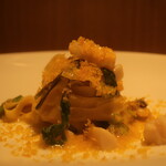 RISTORANTE IL NODO - ホタテ 浅利 山菜 カラスミ 自家製タリアッテレアップ