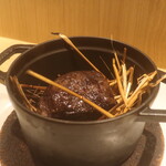 RISTORANTE IL NODO - 小田原猟師森さんの仕留めた鹿ロースのプレゼンテーション