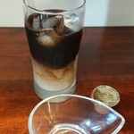 キッチン ブルー グローブ - 中盤からミルクを入れます