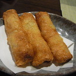 酒・肴 おまた - 2013.8）海老しんじょう春巻（５００円）