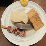 おかめ - 大根、厚揚げ、こんにゃく、牛すじ