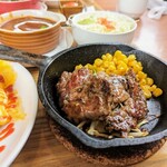 カレー＆オムライスの店 洋食亭 - オム&ステーキ御膳の中落ちステーキ