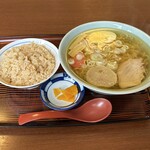 しらかば茶屋 - とりめしラーメンセット(塩)