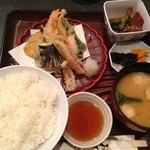 うを清 - 盛り合わせ天ぷら定食