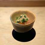 菊鮨 - サワラの和え物。 新鮮なサワラは、ほんとに美味しい。 料理でも鮨でもOK。