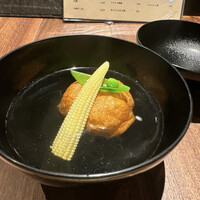 和食しんくろ - 海老の揚げしんじょうのお椀