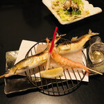Katsugyo Sushi Shoumi - 鮎と車海老の塩焼き