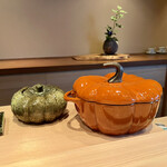 御料理 心馬 - 女将のお気に入りかぼちゃ型器二種