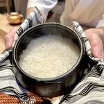 御料理 心馬 - 炊き上がりお披露目